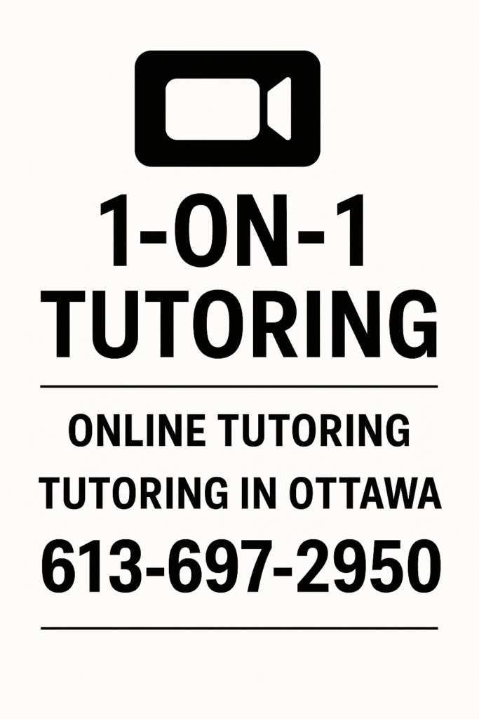 Online tutoring session showing a student and tutor interacting through video call with educational tools on screen.