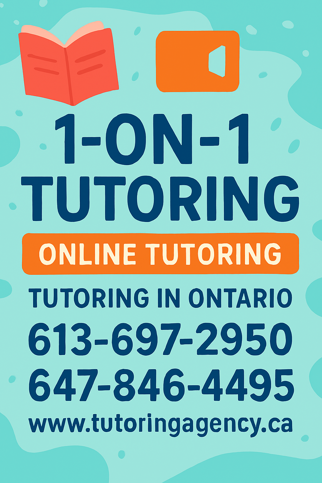 Tutor service in Ontario , tutor explaining algebra concepts during an interactive video call
